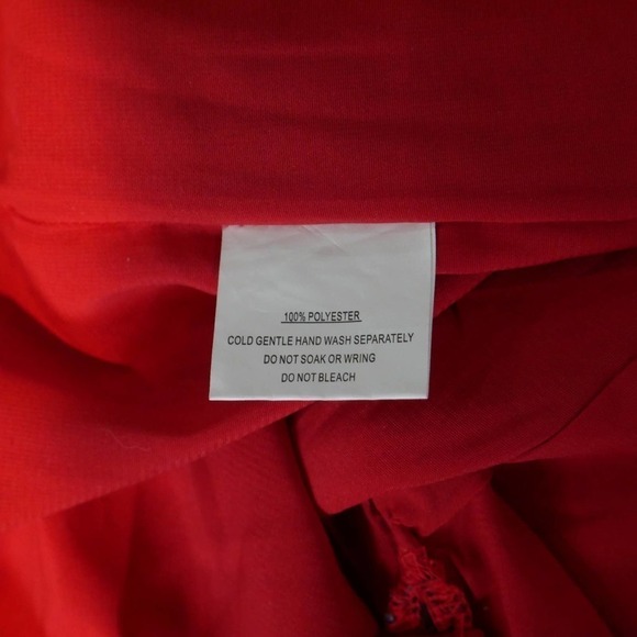 SHOWPO Saints + Secrets NWT Beth Red Ruffle Dress Size Medium - Picture 10 of 11
